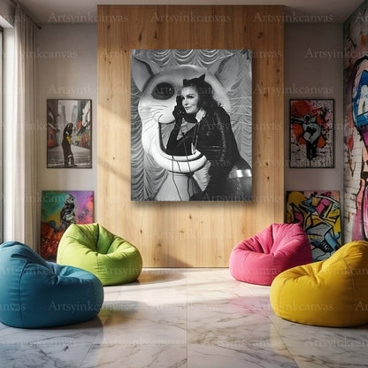 Julie Newmar vintage celebrity artwork