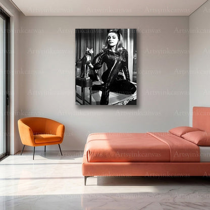 Premium Julie Newmar Catwoman canvas wall art