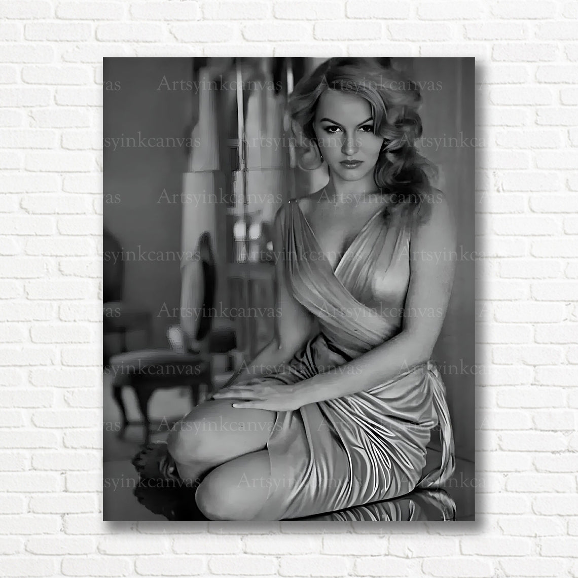 Julie Newmar Hollywood beauty canvas print