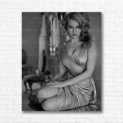 Julie Newmar Hollywood beauty canvas print