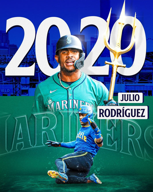 Julio Rodríguez 20/20 Club collage canvas wall art
