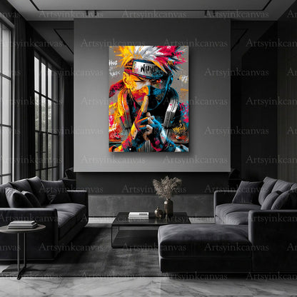 Kakashi Hatake Naruto graffiti artwork