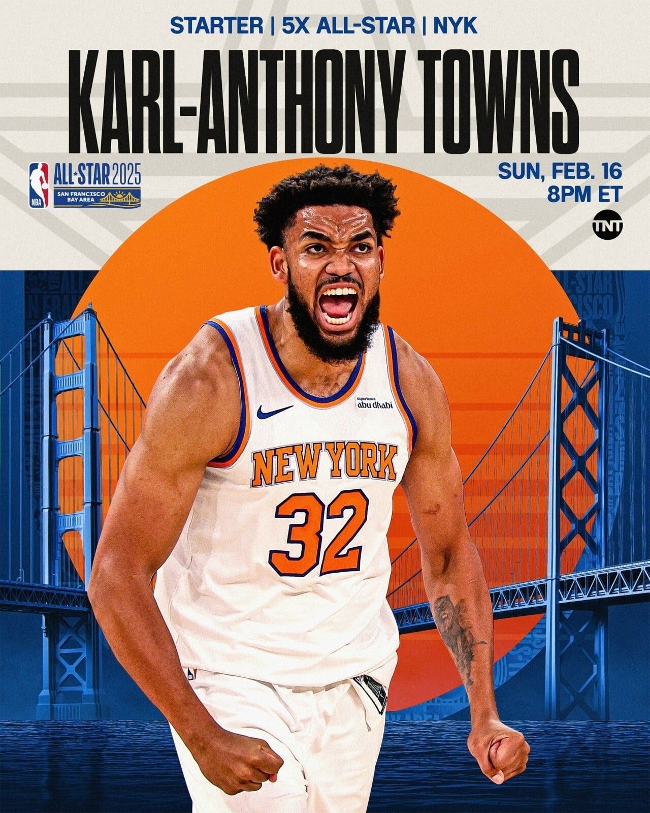 Karl-Anthony Towns 2025 NBA All Star Game canvas wall art