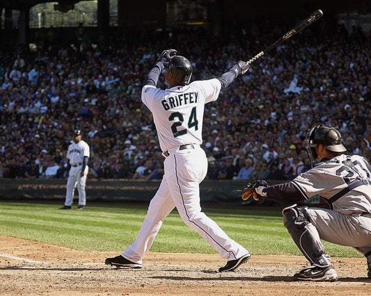 Ken Griffey Jr. hitting at the plate canvas wall art
