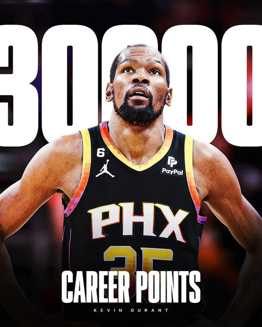 Kevin Durant 30000 career points collage Phoenix Suns canvas wall art