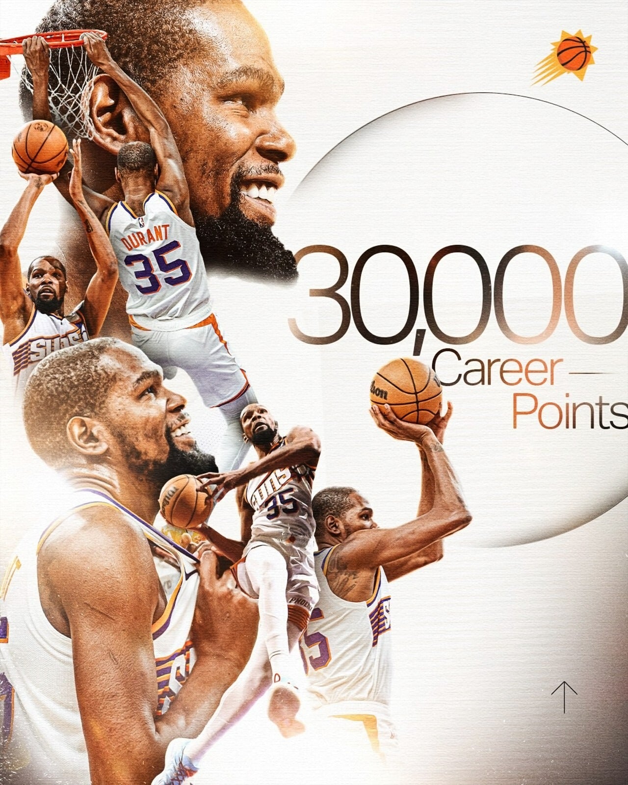Kevin Durant milestone basketball canvas print