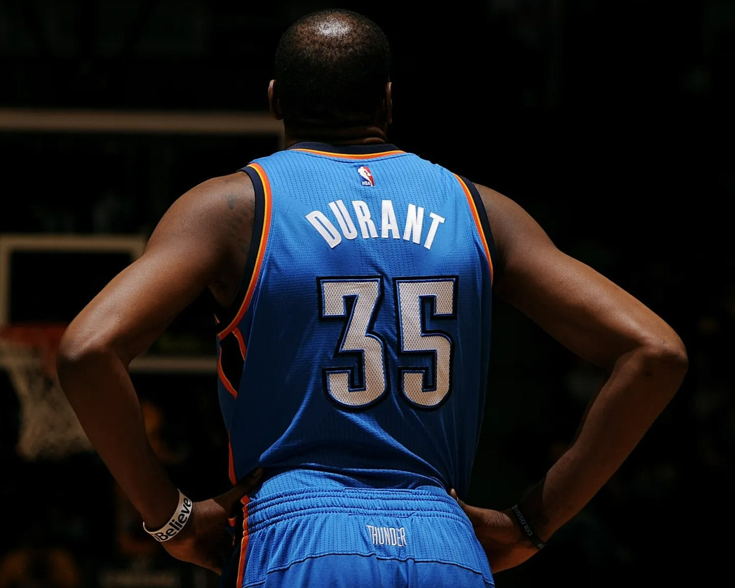 Kevin Durant Thunder jersey number canvas print