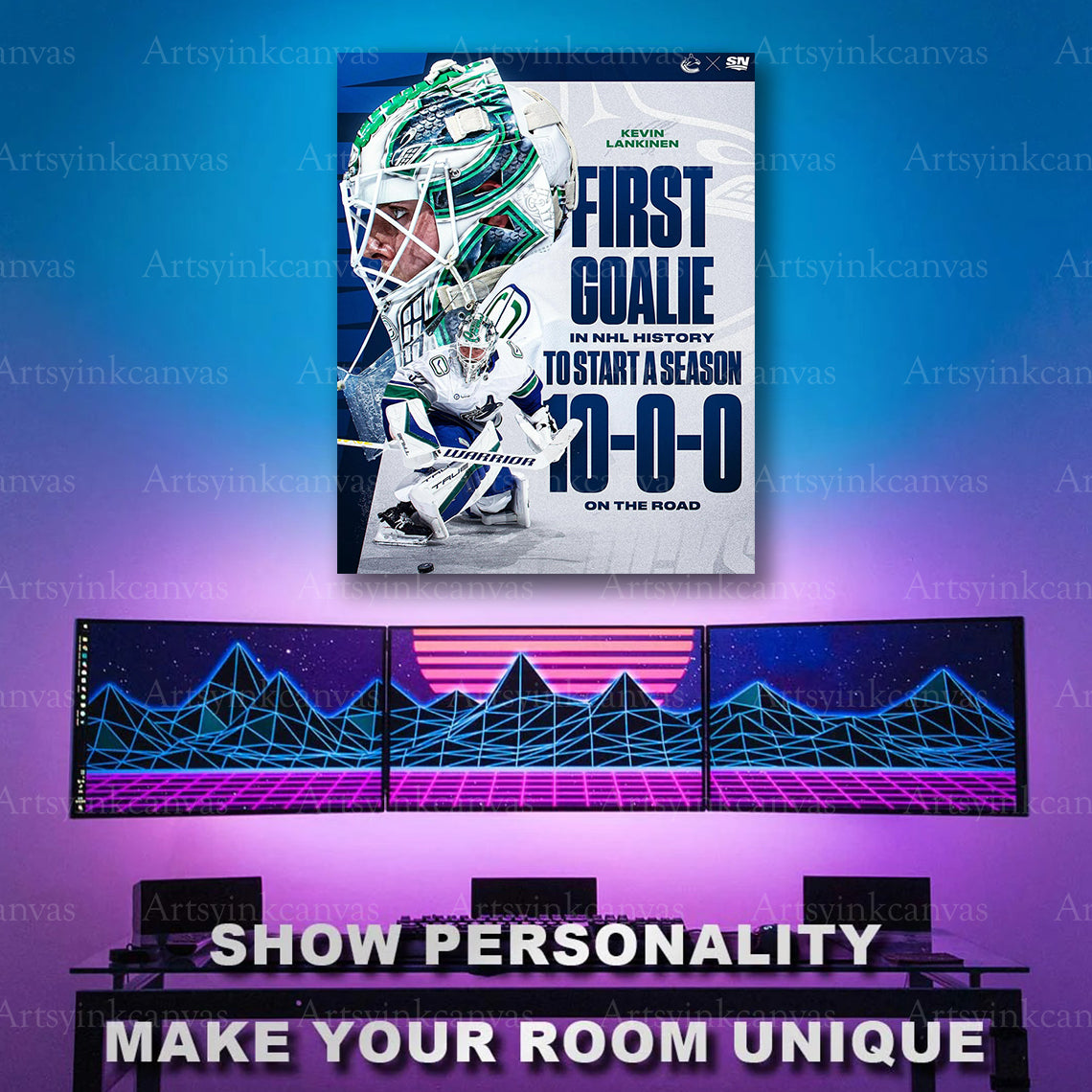 Kevin Lankinen historic goalie artwork