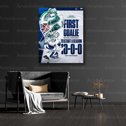 Kevin Lankinen collector hockey canvas art