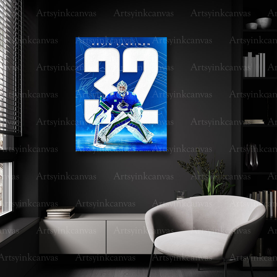 Vancouver Canucks Kevin Lankinen wall decor