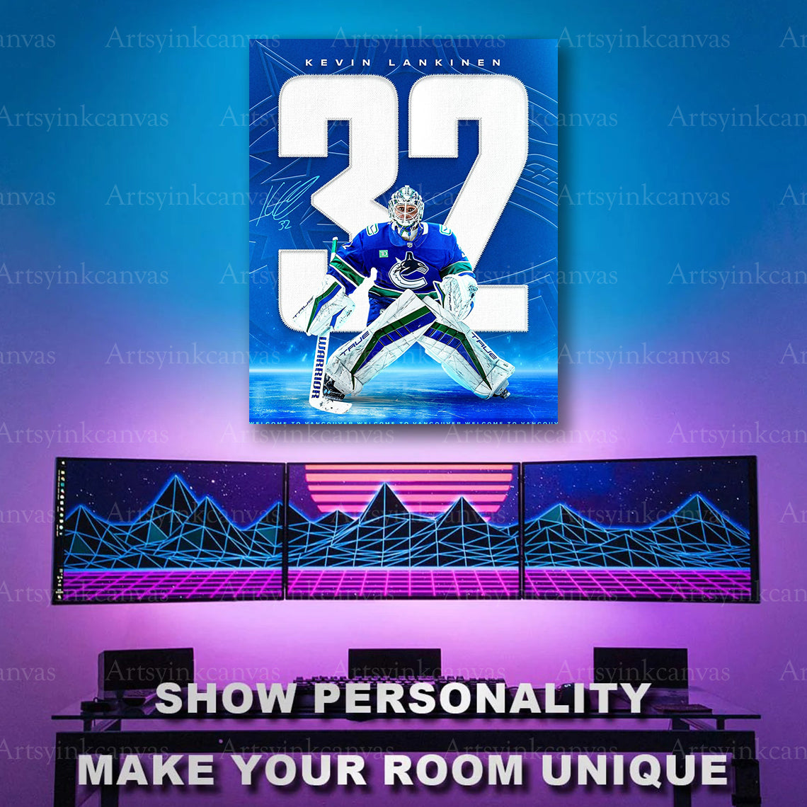 Kevin Lankinen Canucks introduction artwork