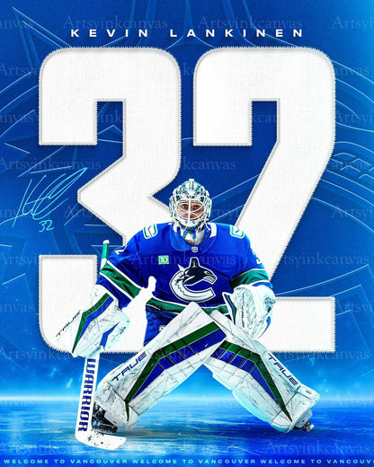 Kevin Lankinen welcome to the Vancouver Canucks canvas wall art