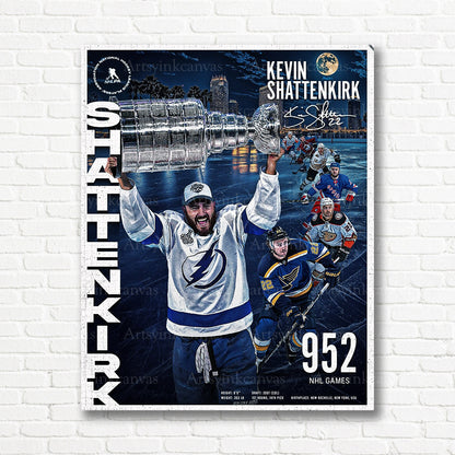 Kevin Shattenkirk NHL career collage canvas print