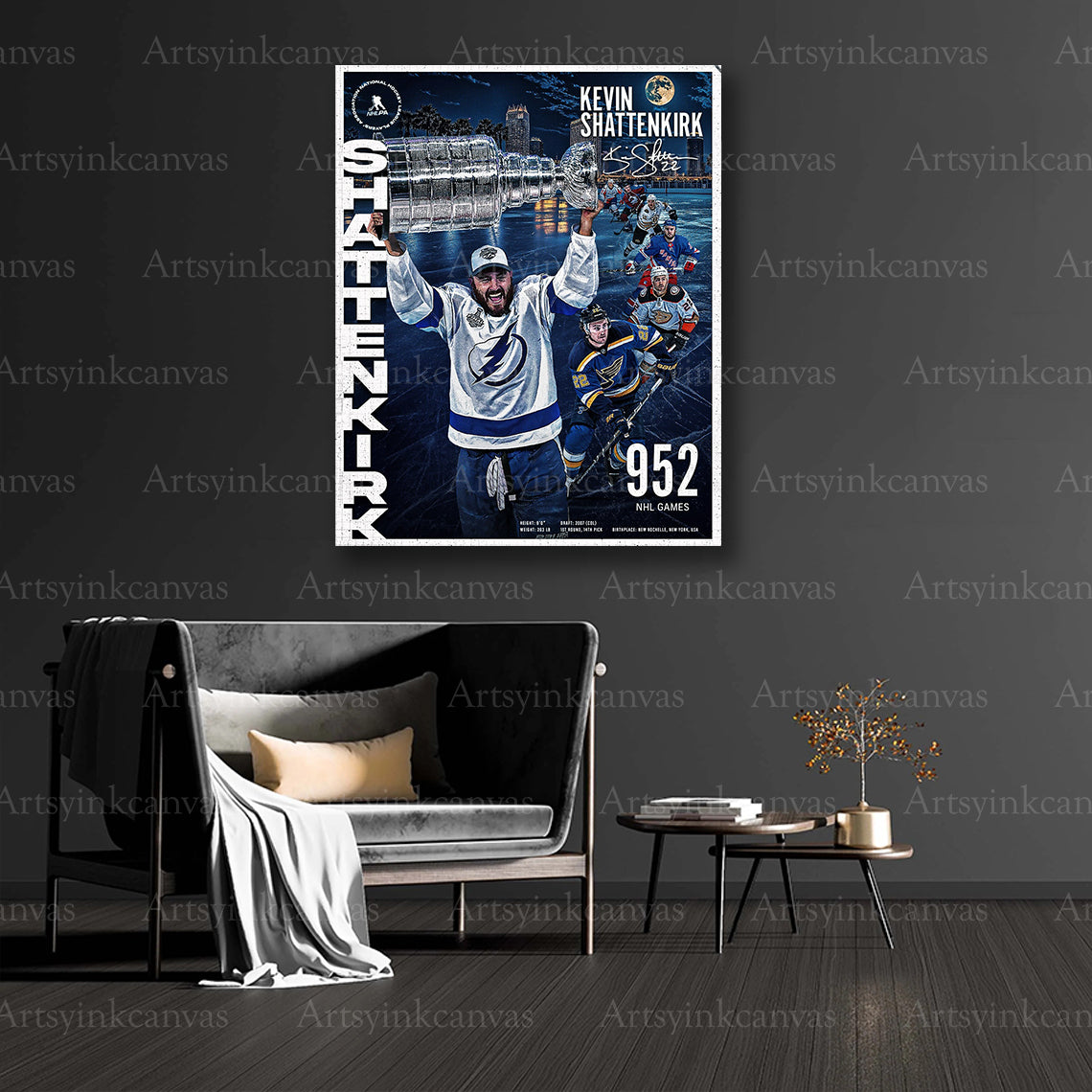 Kevin Shattenkirk career tribute collector canvas art