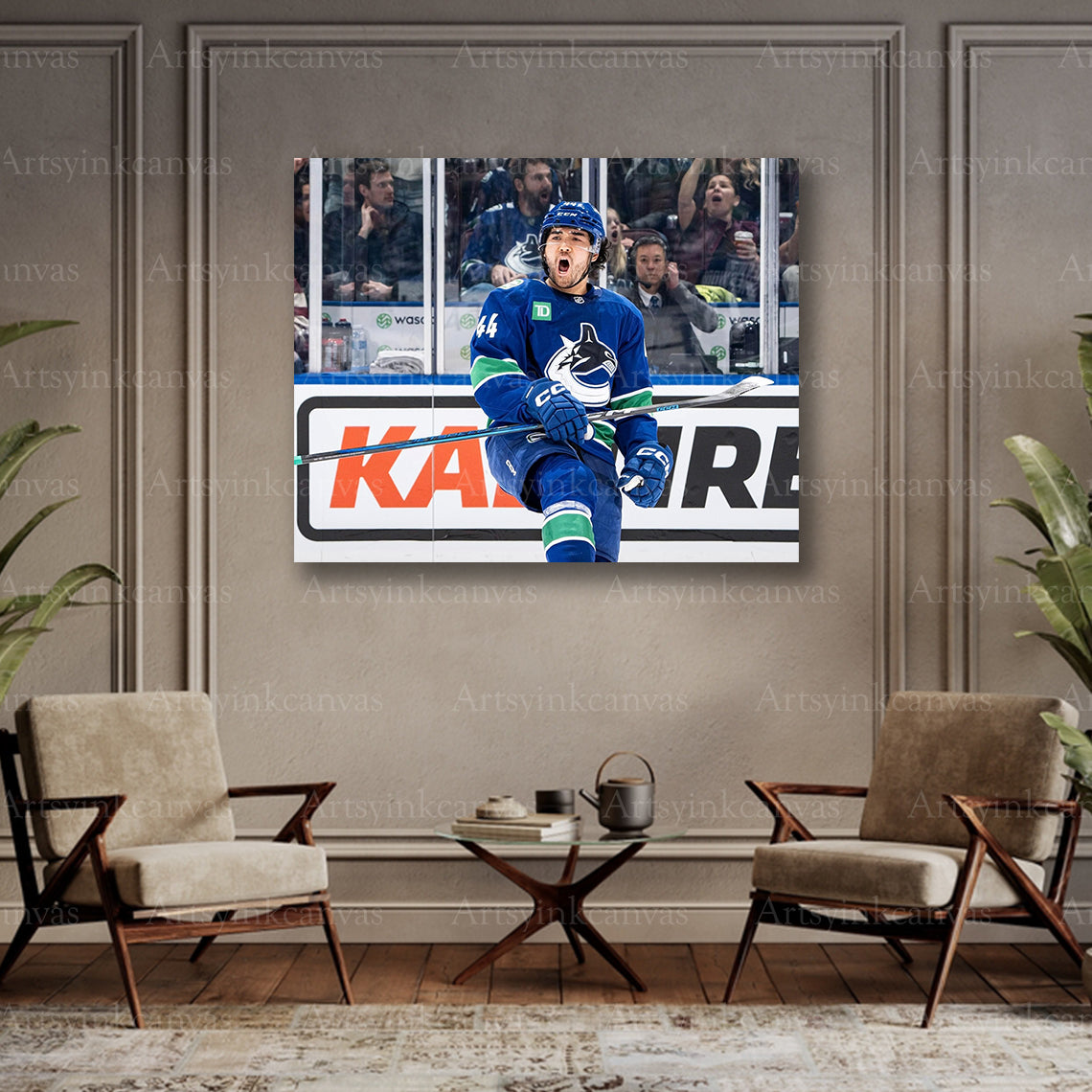 Kiefer Sherwood collector hockey canvas art