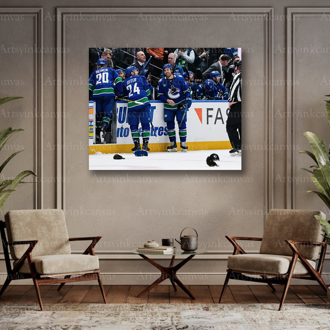 Kiefer Sherwood collector hockey canvas art