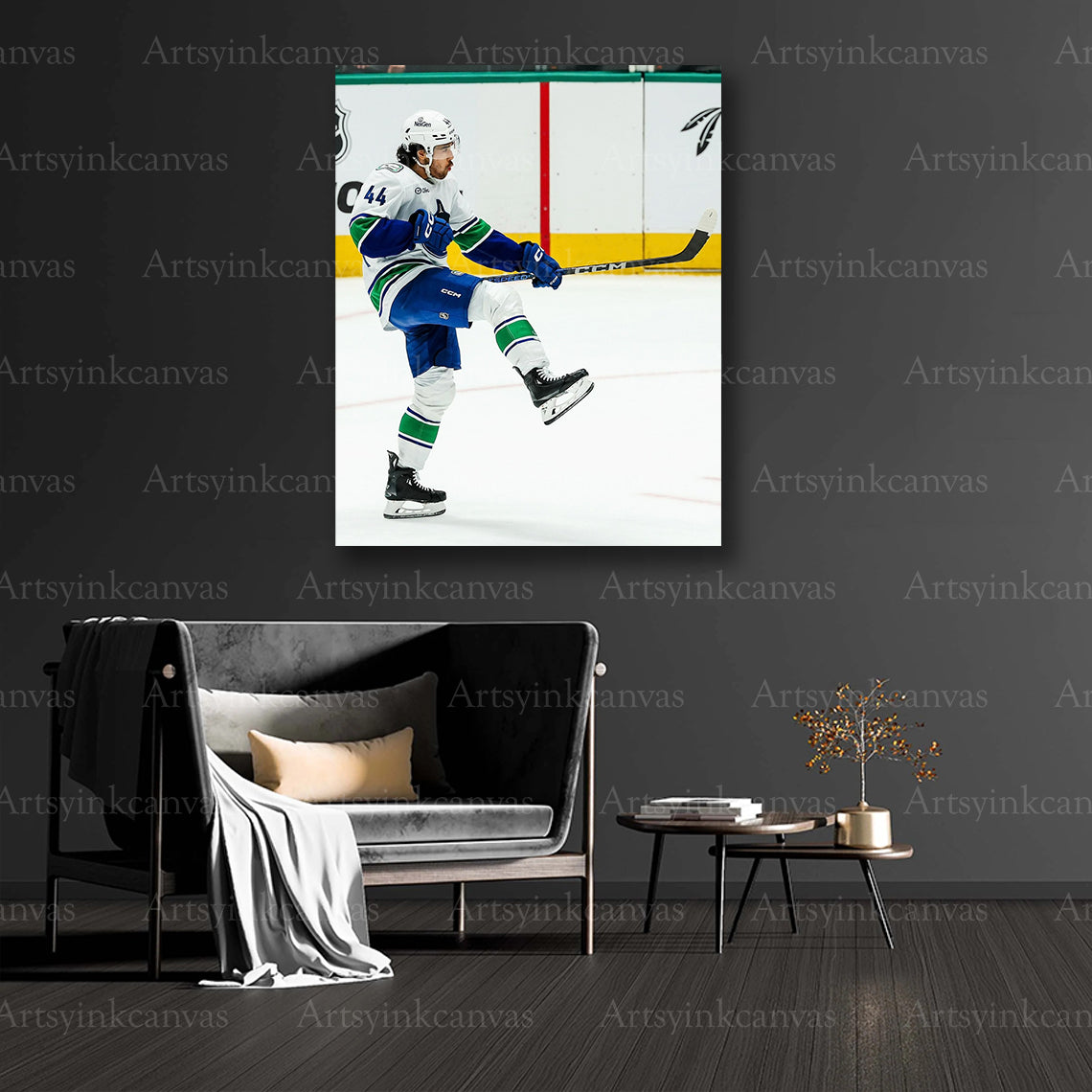 Kiefer Sherwood goal celebration collector canvas art