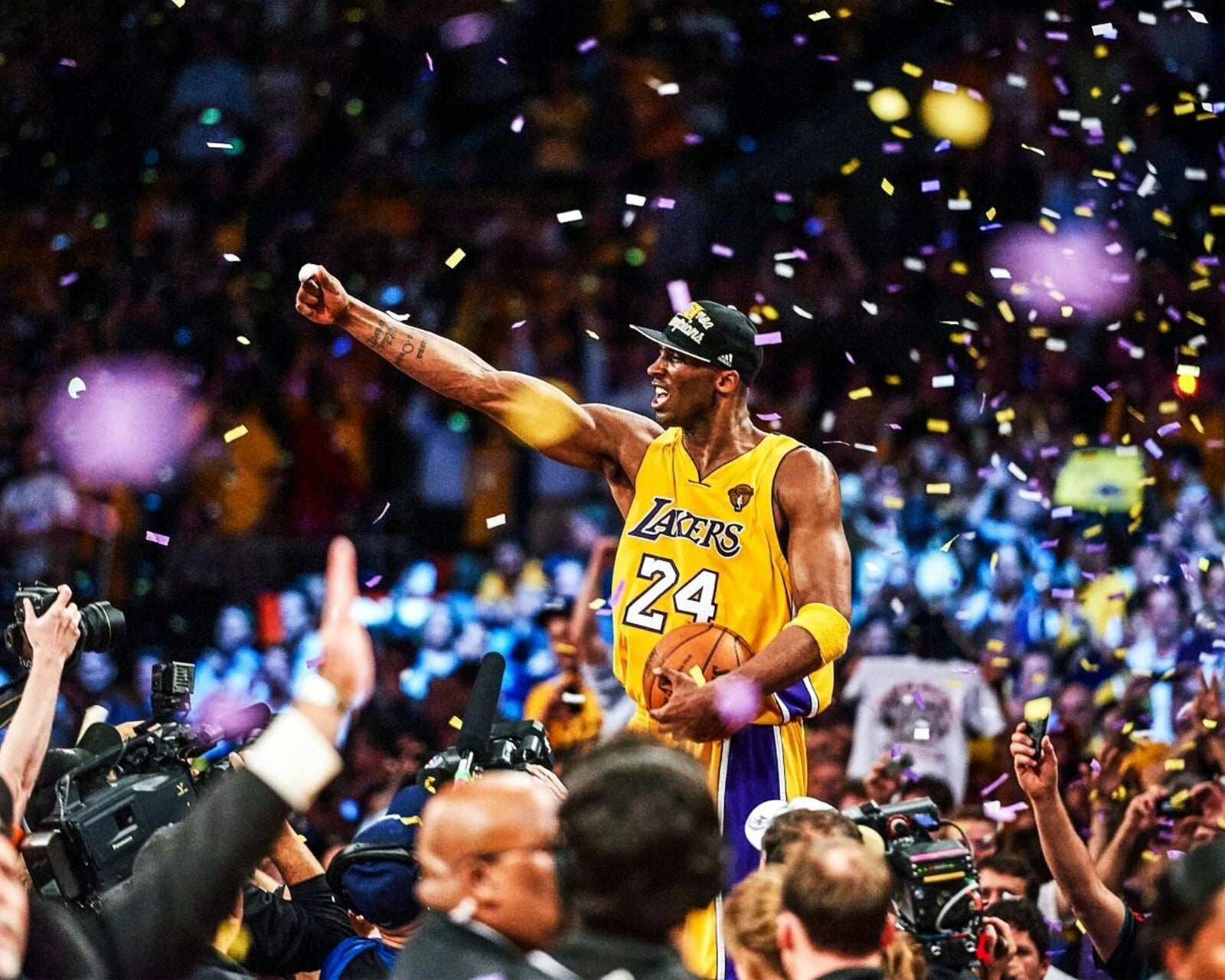 Kobe Bryant 2010 NBA Champions canvas wall art