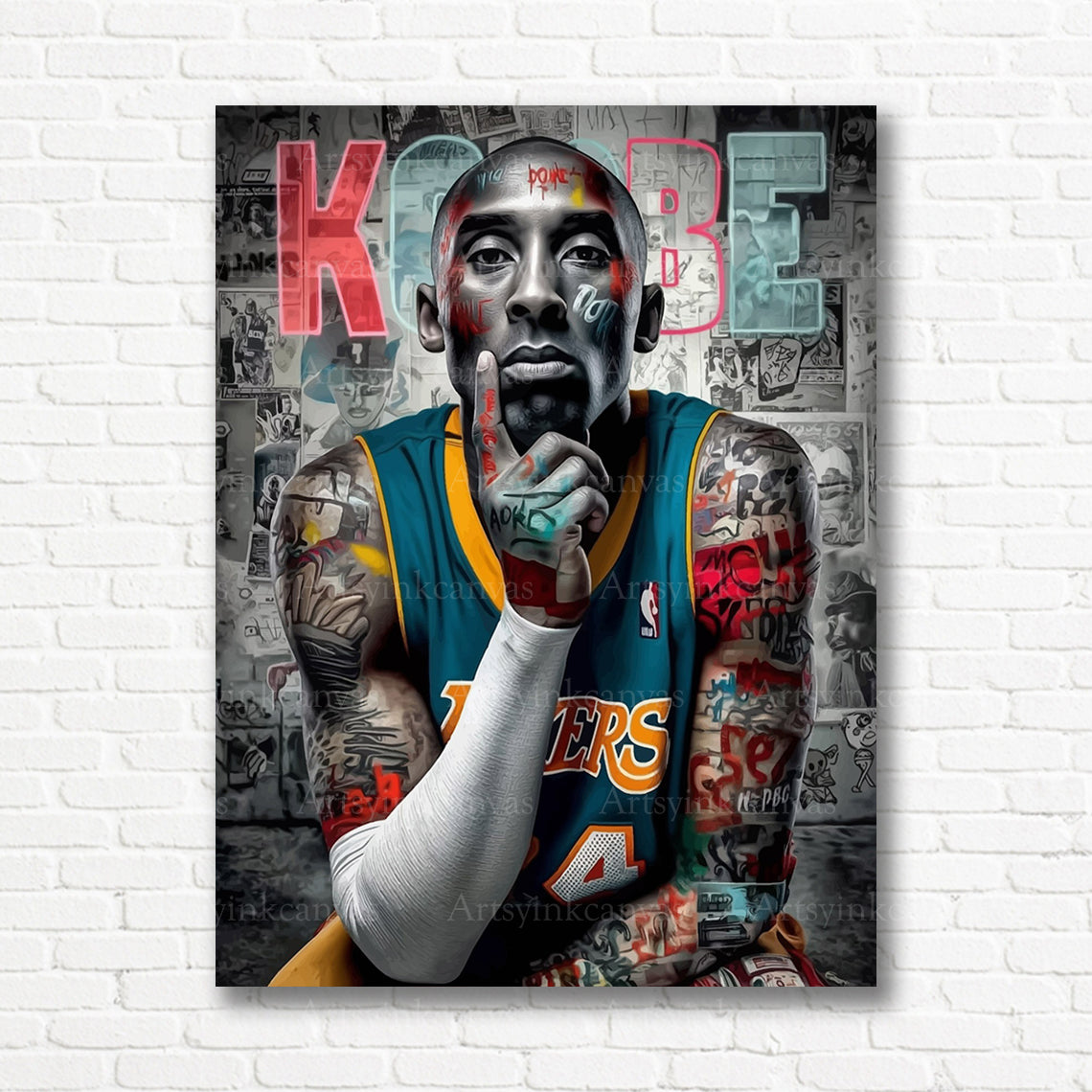 Kobe Bryant Black Mamba basketball canvas print