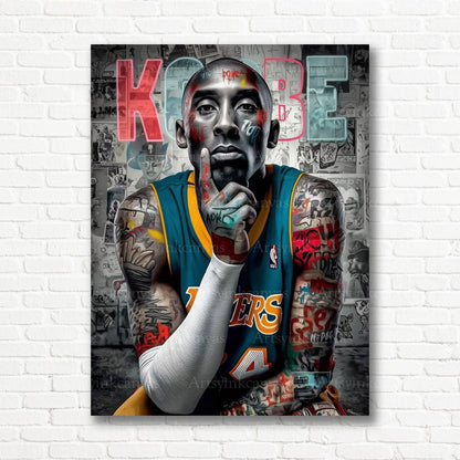 Kobe Bryant Black Mamba basketball canvas print