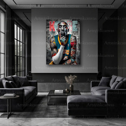 Kobe Bryant legendary basketball street art