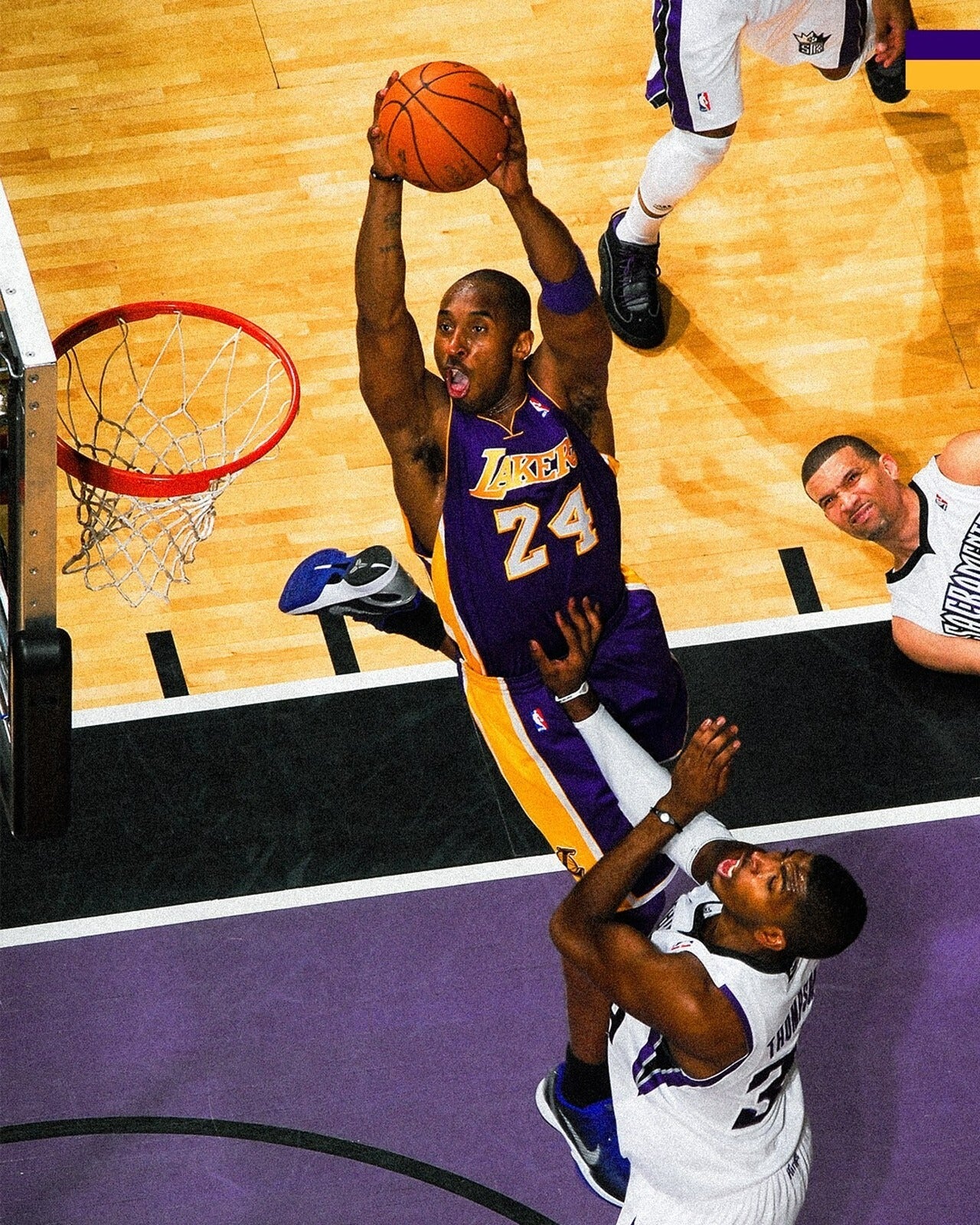 Kobe Bryant jump dunk canvas wall art