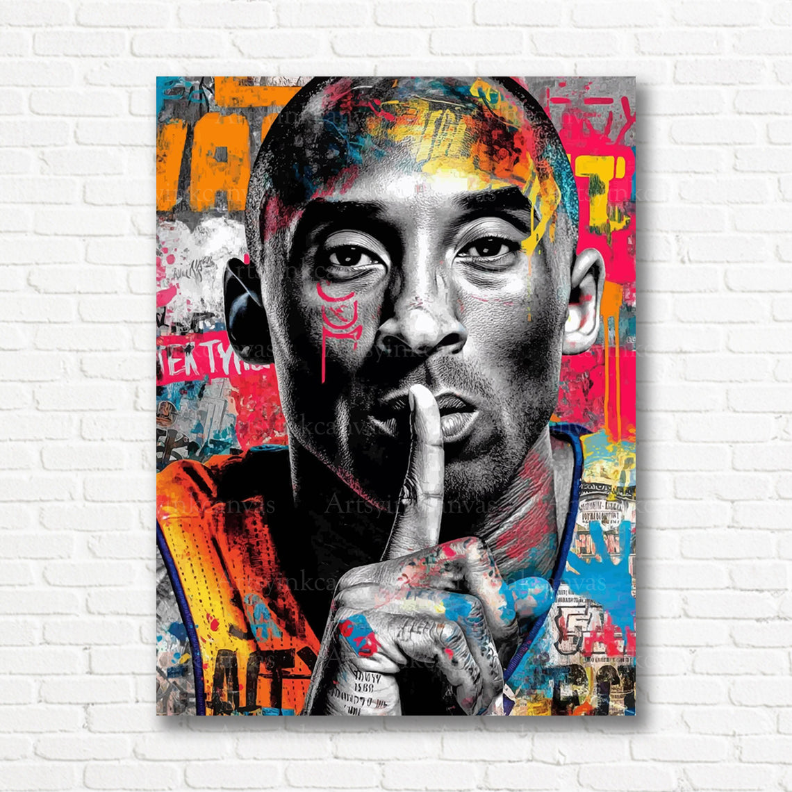 Kobe Bryant basketball street art wall decor