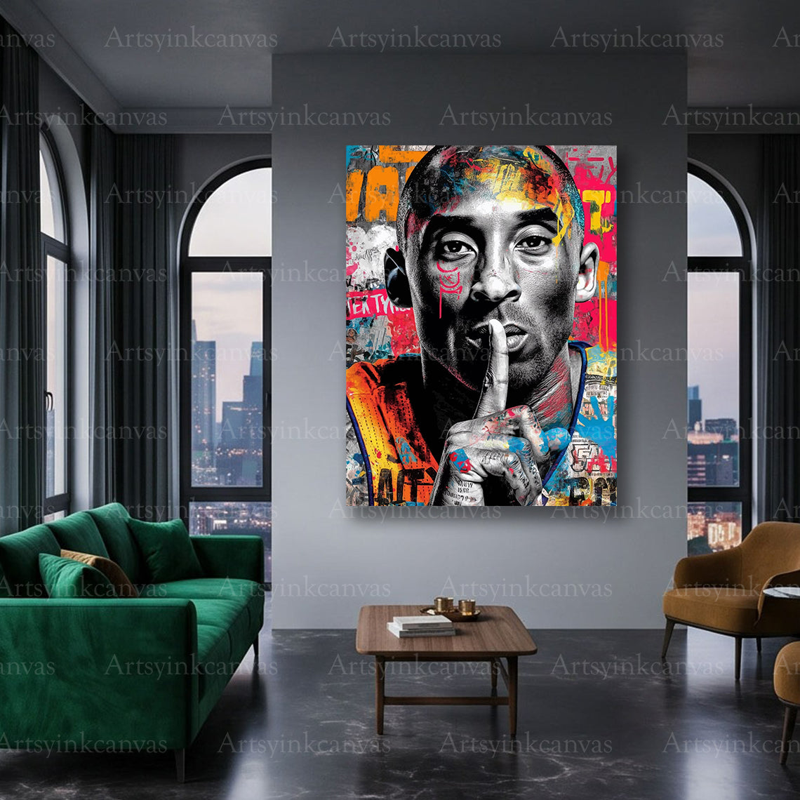 Black Mamba basketball canvas decor for fans