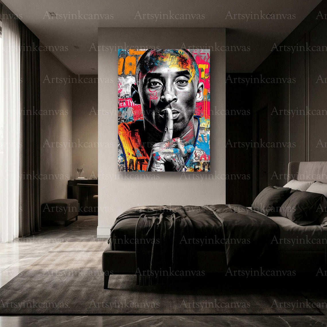 Premium Kobe Bryant canvas wall art made in USA