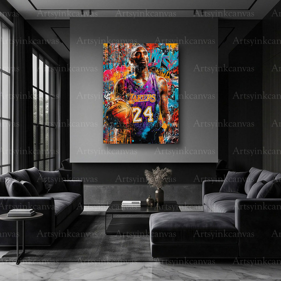 Kobe Bryant Black Mamba graffiti artwork