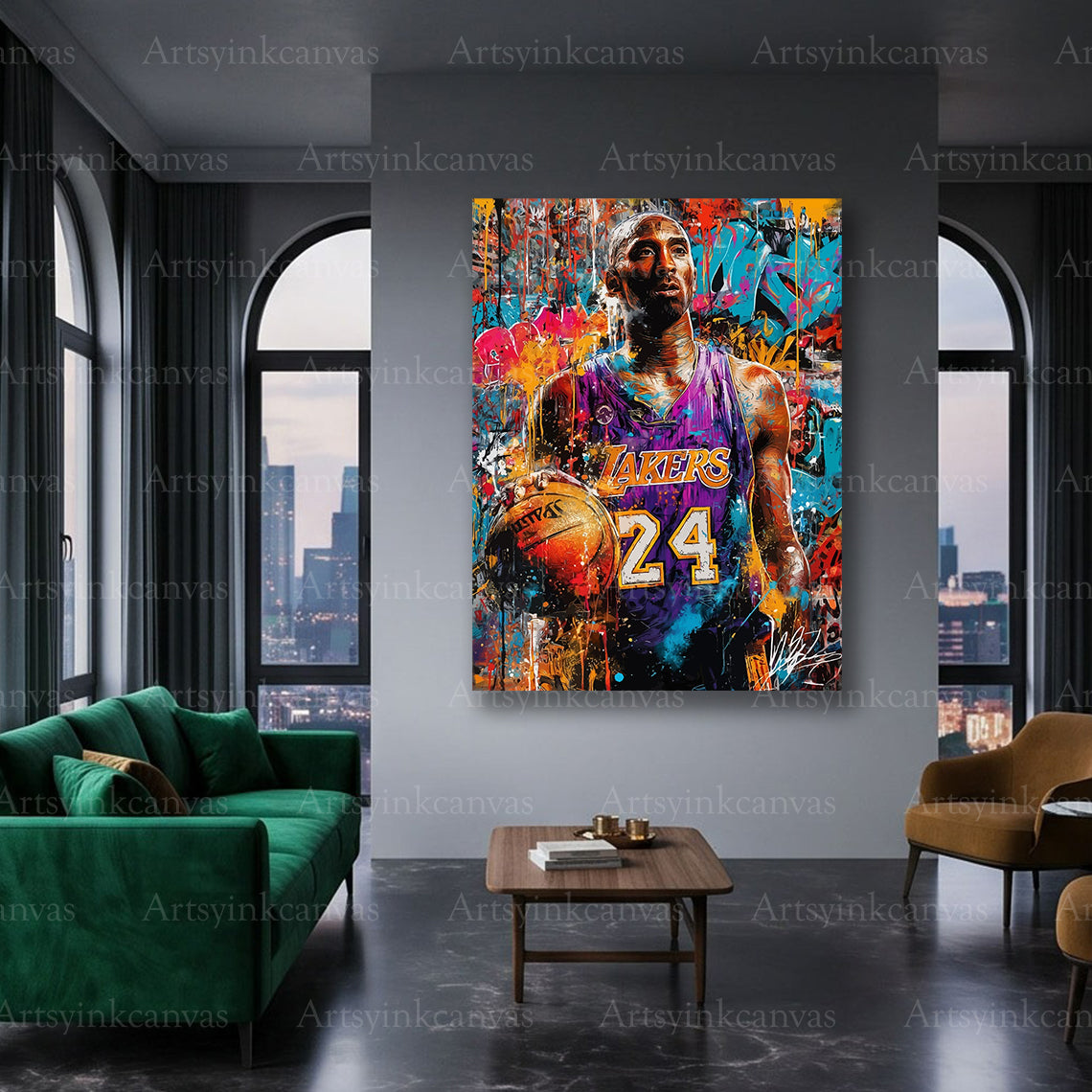 Kobe Bryant NBA legend canvas art