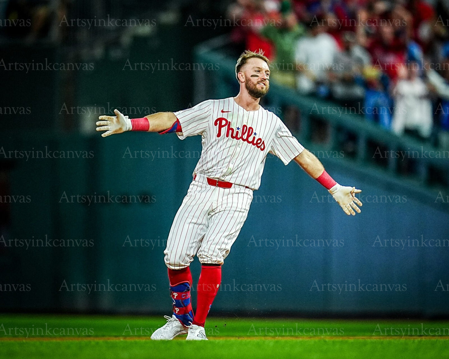 Kody Clemens walk-off celebration canvas wall art