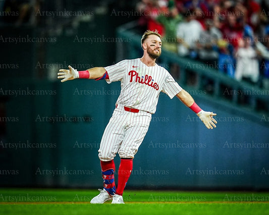Kody Clemens walk-off celebration canvas wall art