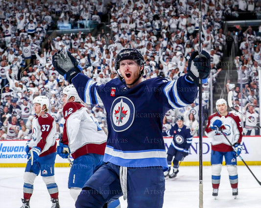 Kyle Connor Game 1 game winning goal Winnipeg Jets canvas wall art