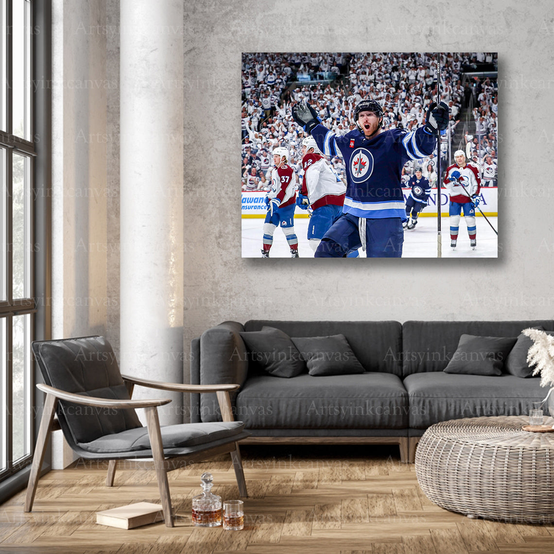 Kyle Connor NHL playoff goal wall decor