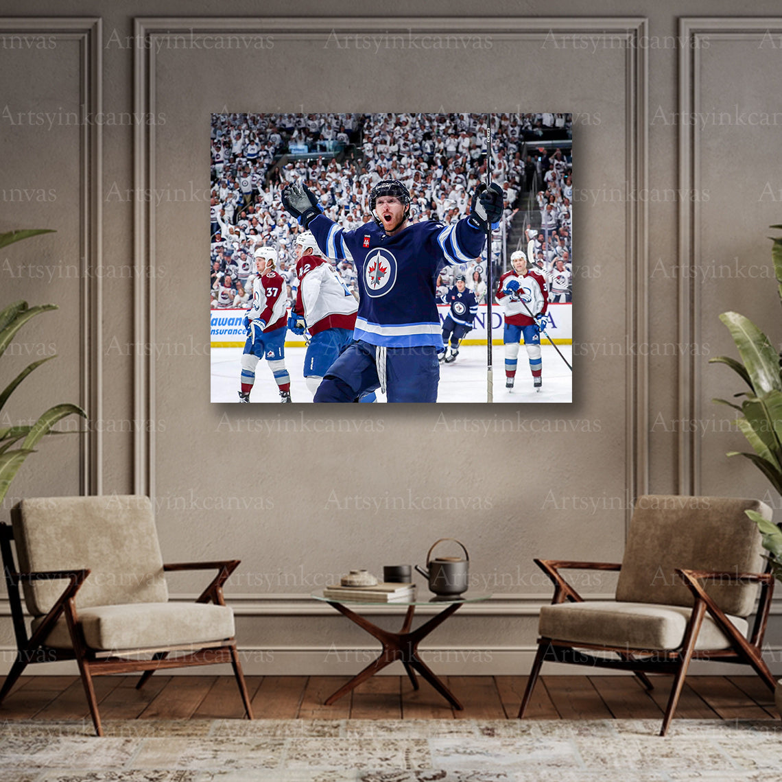 Winnipeg Jets hockey collector canvas art