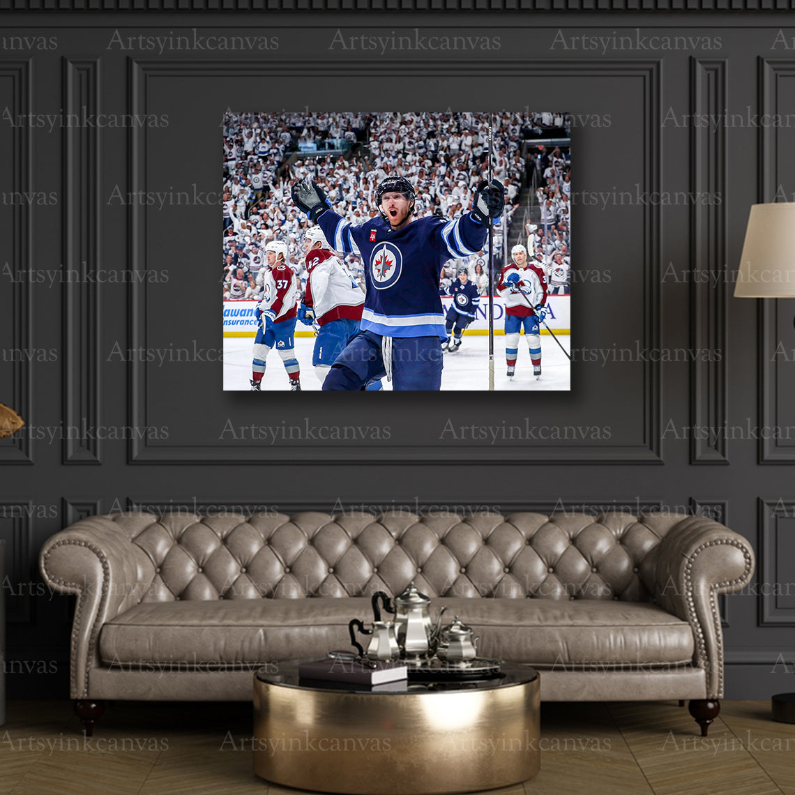 Premium Kyle Connor hockey canvas print
