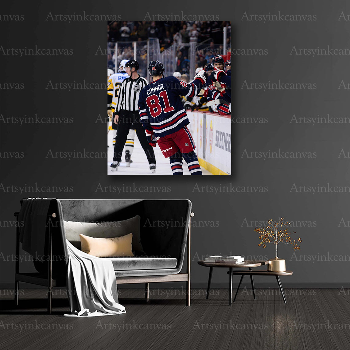 Winnipeg Jets hockey collector canvas art