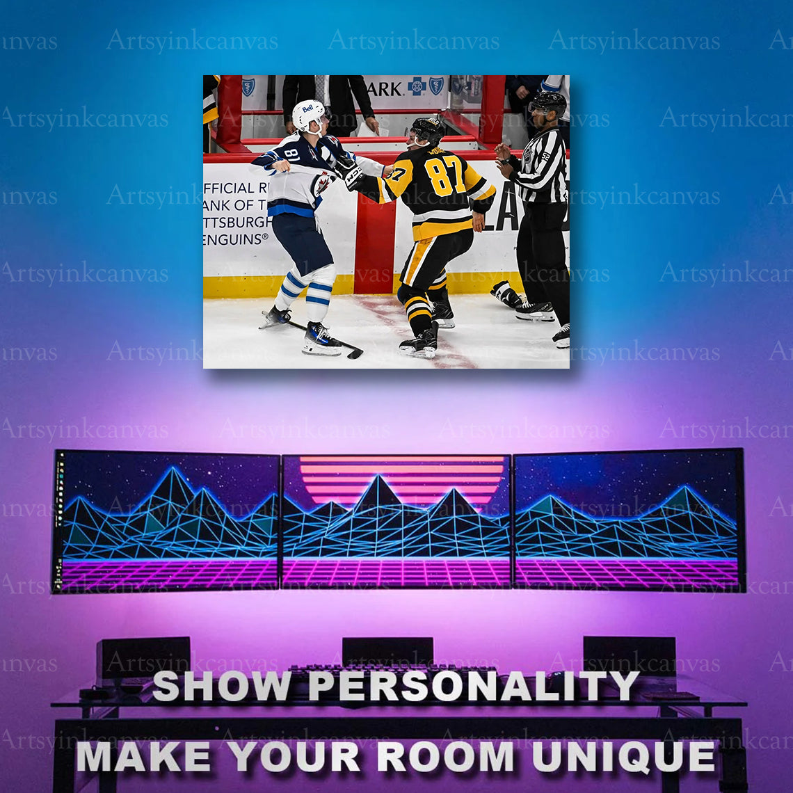 Winnipeg Jets Pittsburgh Penguins rivalry artwork