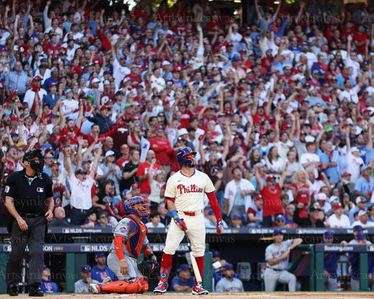 Kyle Schwarber 2024 NLDS leadoff home run canvas wall art