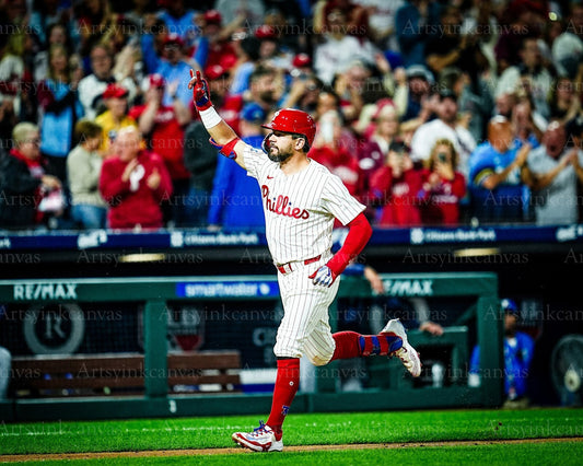 Kyle Schwarber home run canvas wall art