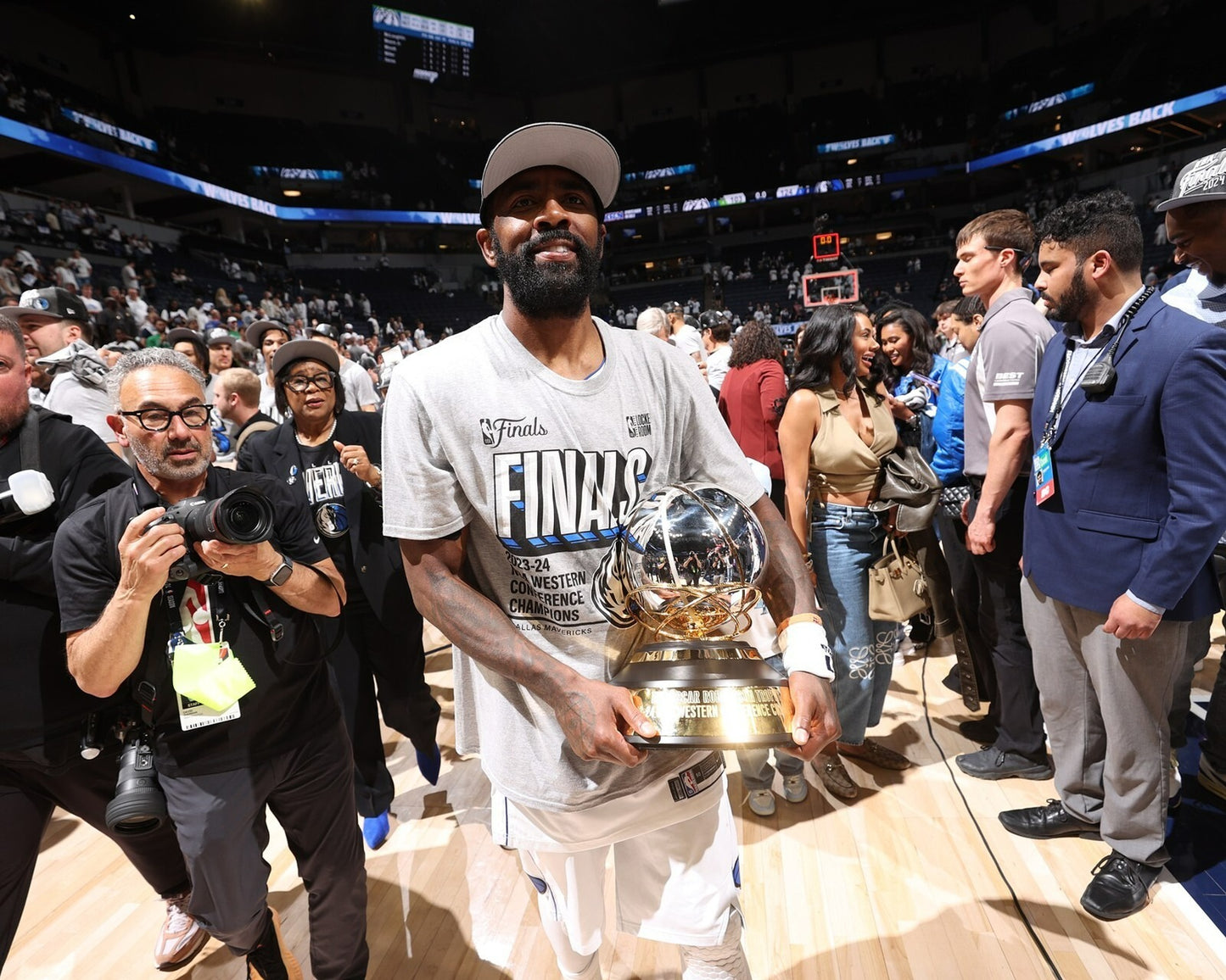 Kyrie Irving 2024 Western Conference Champions Trophy canvas wall art