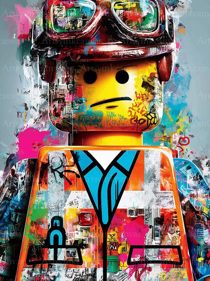 LEGO Architect graffiti canvas wall art