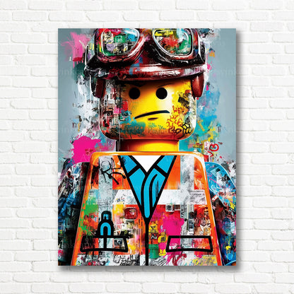 LEGO Architect brick-inspired wall decor
