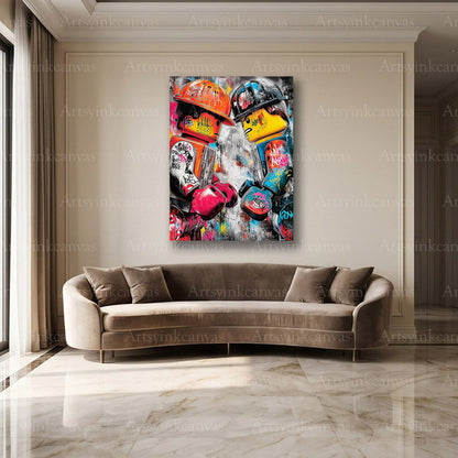 LEGO City hero characters urban wall decor