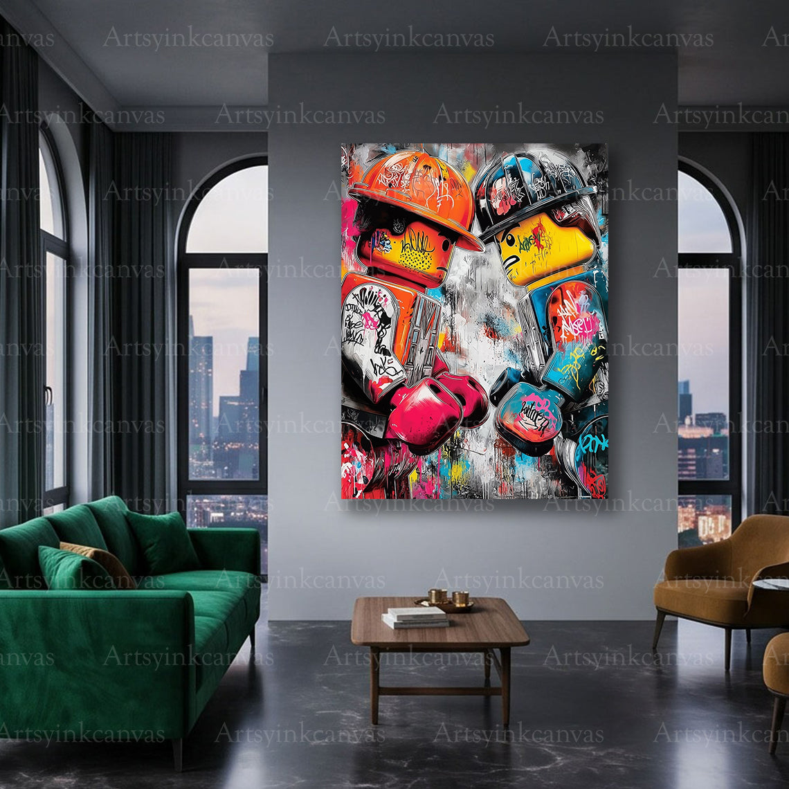 LEGO brick heroes modern wall art decoration