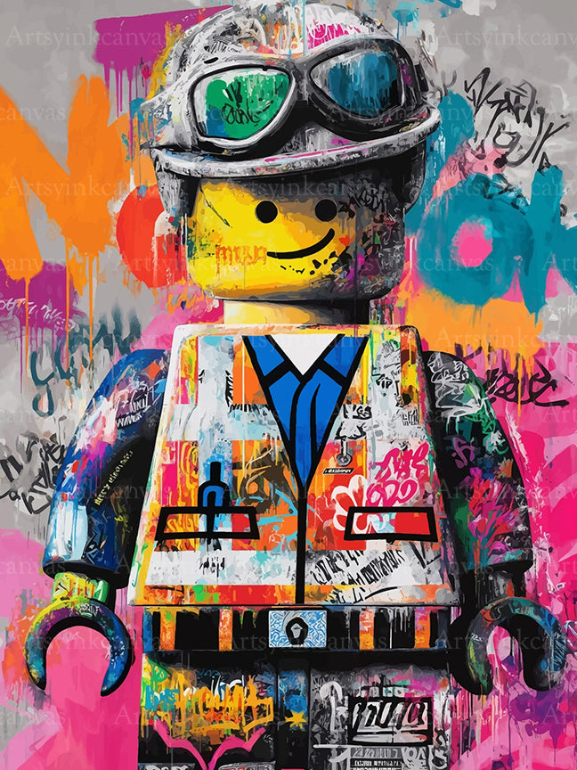 LEGO Emmet Ciudad Caos canvas wall art