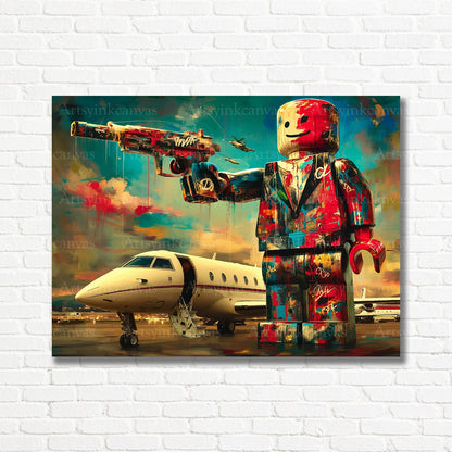 LEGO The Weight of Victory colorful canvas print