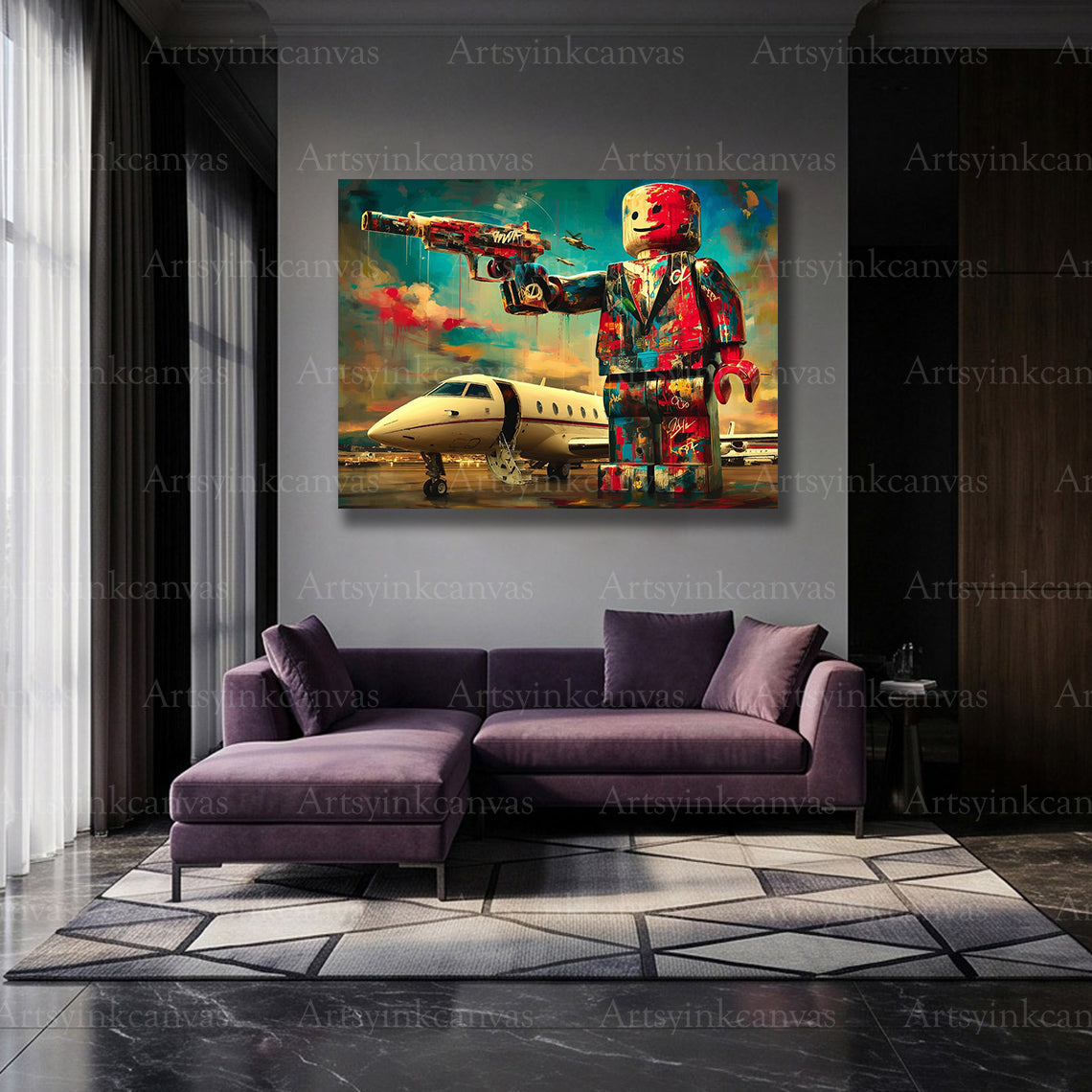 LEGO heroes modern canvas wall art