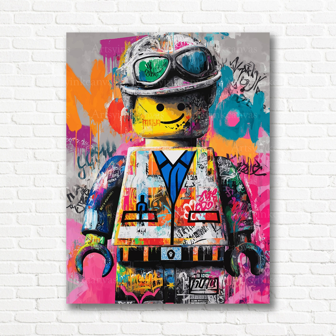 LEGO Emmet city chaos canvas print